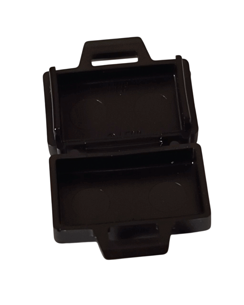 レゴの開いた黒いアタッシュケース型パーツ