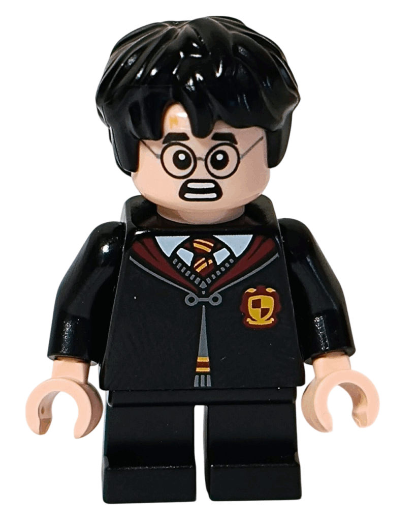 驚いた表情のハリー・ポッターのミニフィグ