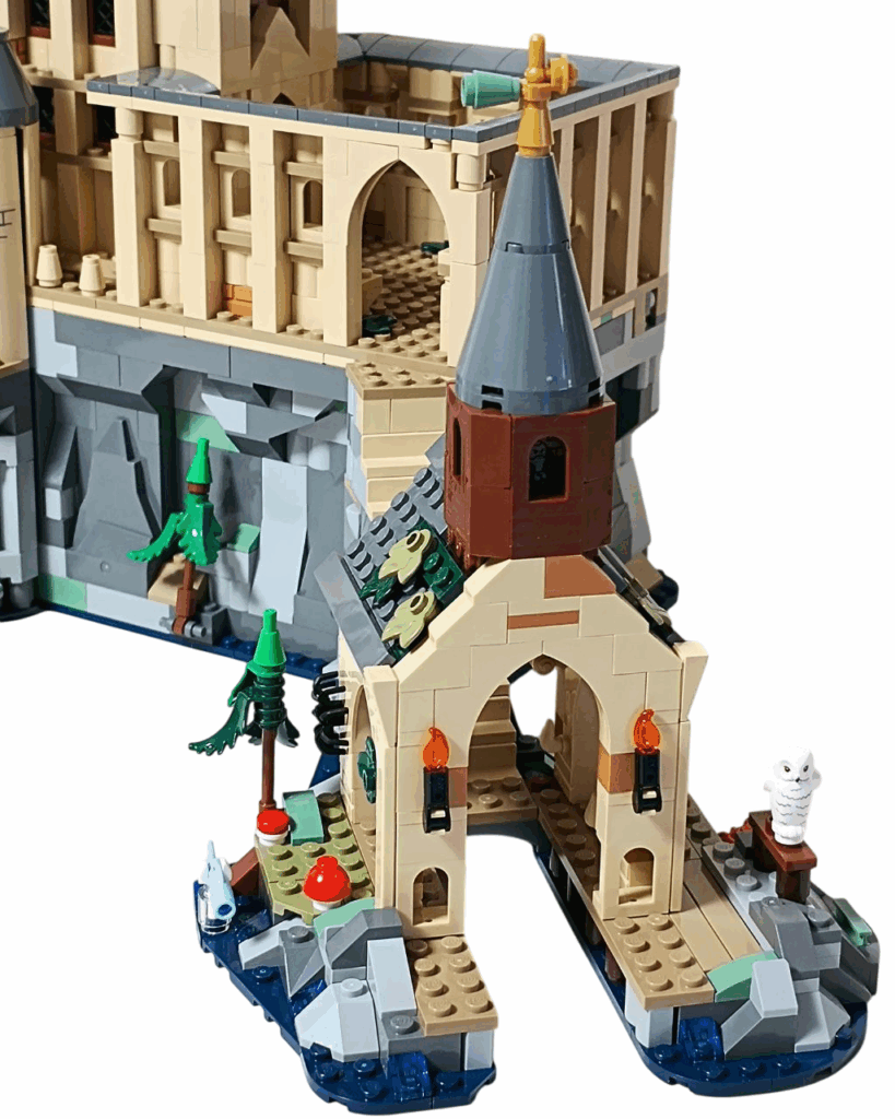 LEGOボートハウス側からホグワーツの階段を見る構図