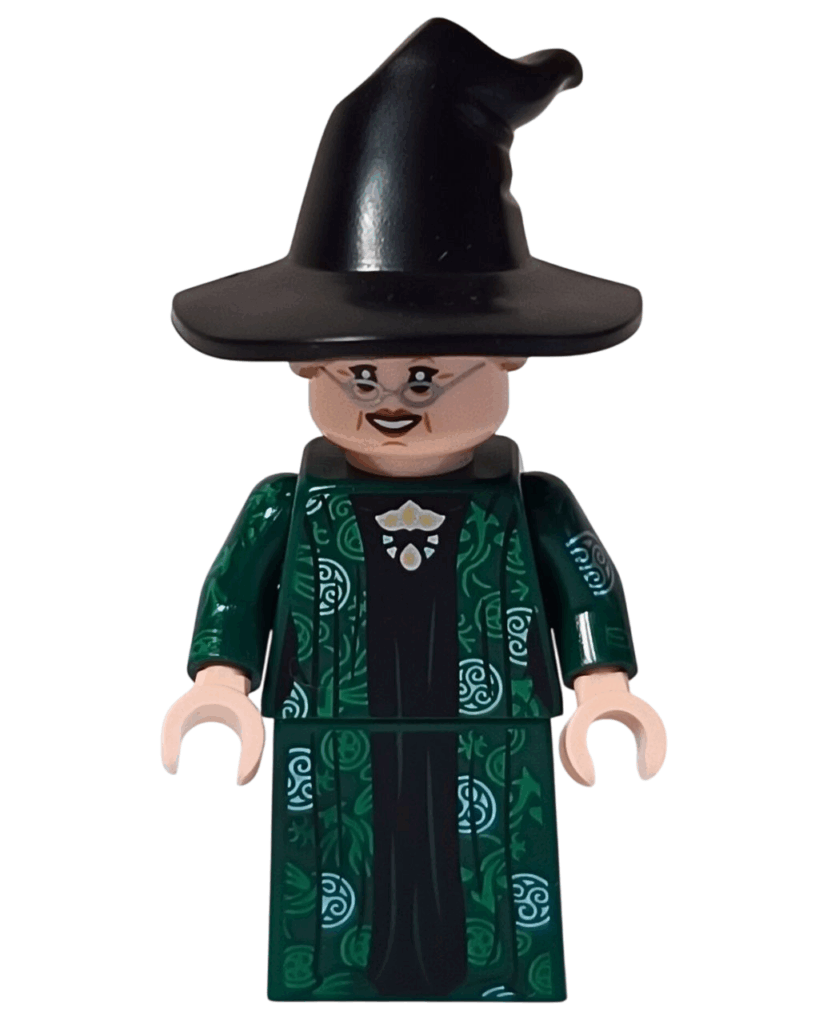 LEGOミニフィグ「マクゴナガル先生」の笑顔フェイス