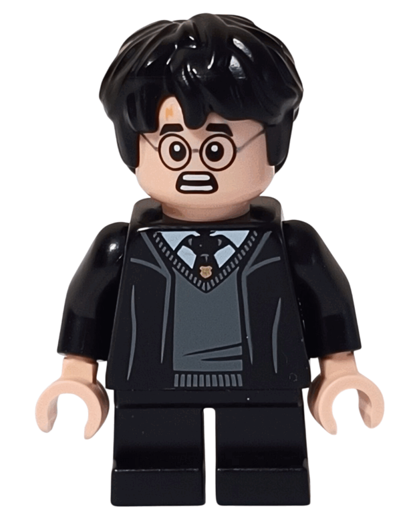 LEGOミニフィグ「ハリー・ポッター」の困り顔フェイス