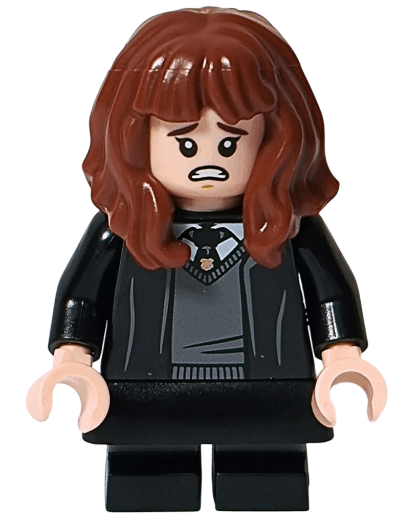 LEGOミニフィグ「ハーマイオニー・グレンジャー」の困り顔フェイス