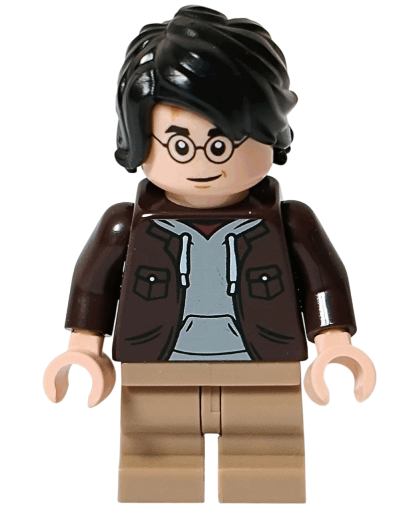 微笑む表情のハリー・ポッターのミニフィグ