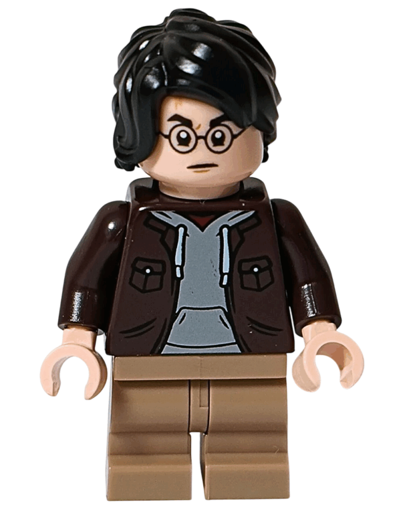 しかめ面のハリー・ポッターのミニフィグ