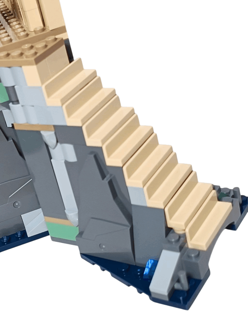 外階段を側面から見た接続構造