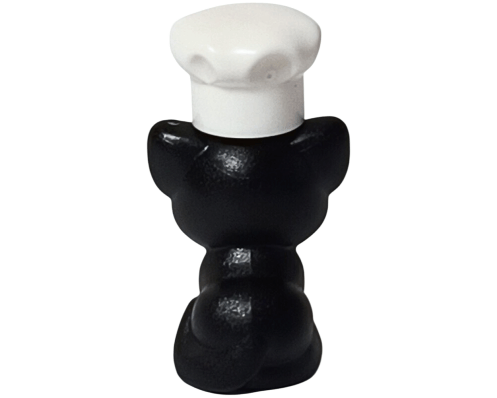 レゴ フレンズ 30696 オータムのワッフル屋さん プルート後ろ側。黒い背中と短いしっぽ