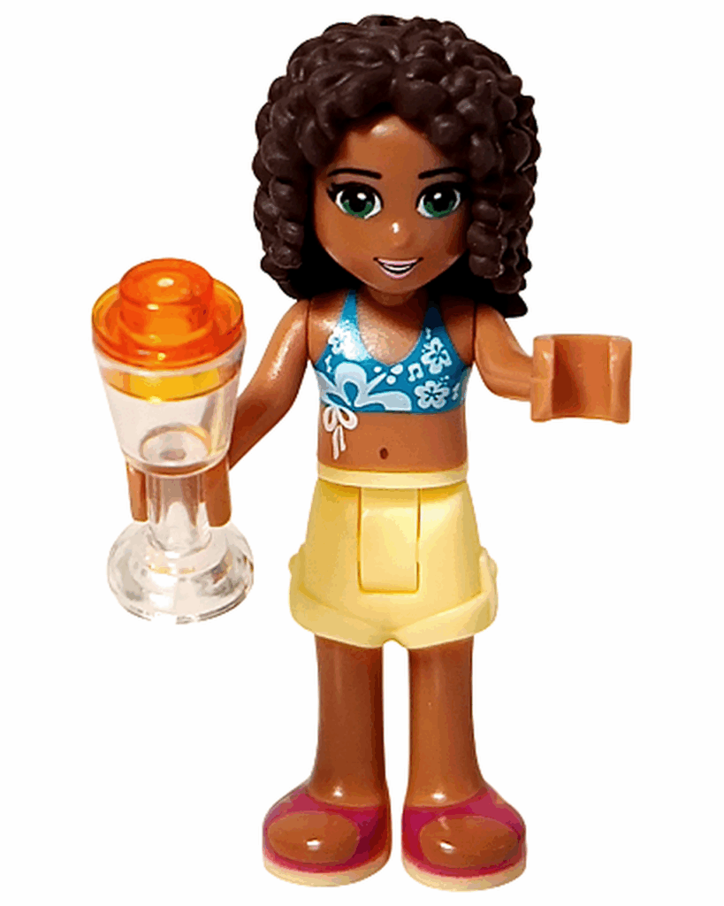 レゴ フレンズ 41008 スプラッシュプール アンドレアがオレンジのドリンクを持っている