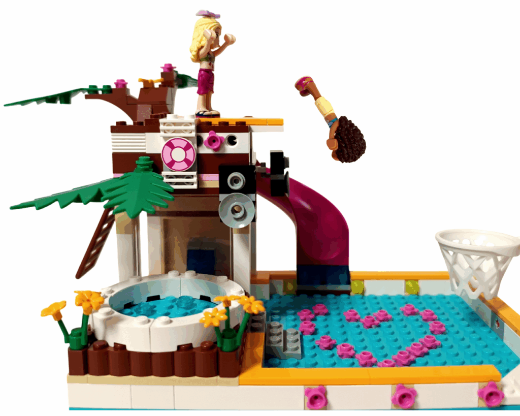 LEGO Friends 41008 スプラッシュプール 飛び込み台からジャンプするミニドール