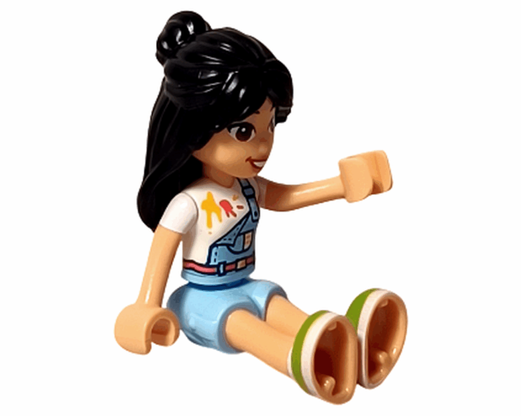 LEGO Friends 41739 リアン ミニドールが座って手を上げている。
