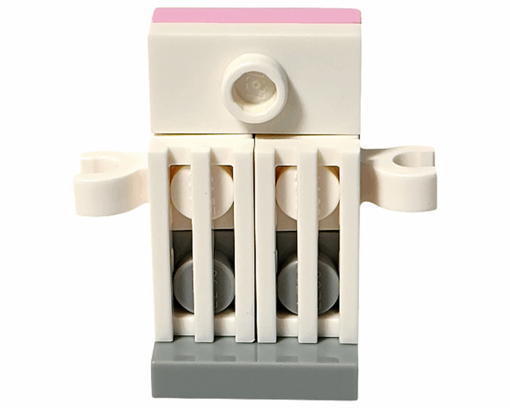 LEGO Friends 42668 スピーカーの組立途中。白とグレーのブロックを積み上げたスリムな形。