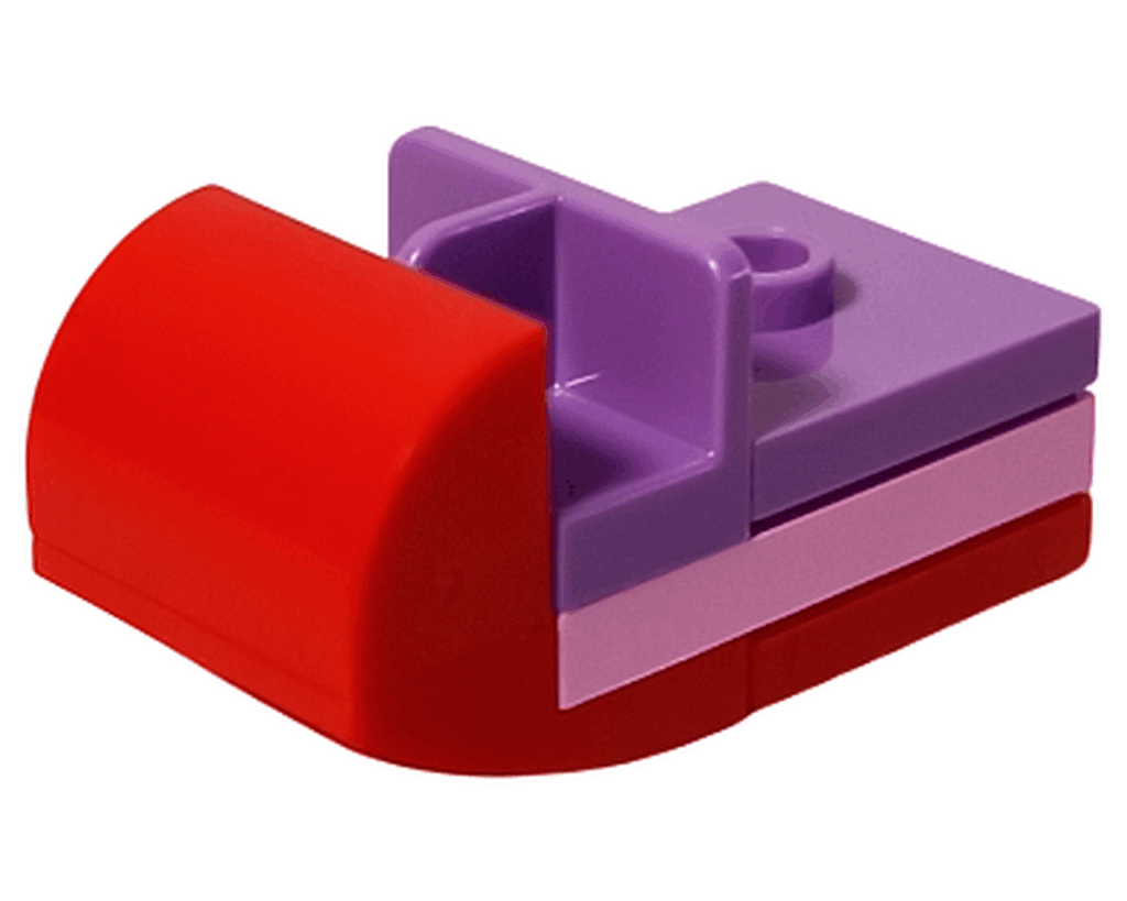 LEGO Friends 42668 赤と紫のブロックで作った小さなソリ。シート部分がパープル。