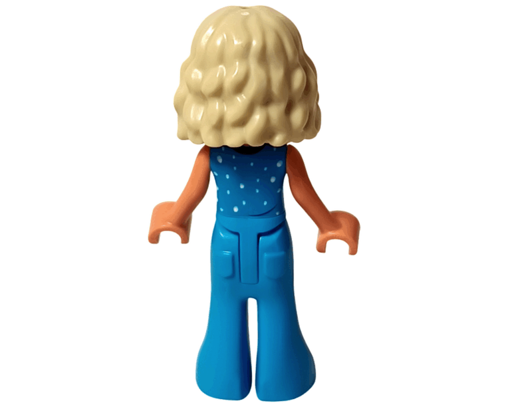 LEGO Friends 42668 ノヴァ ミニドール背面。ふんわりした金髪が背中まで広がっている。