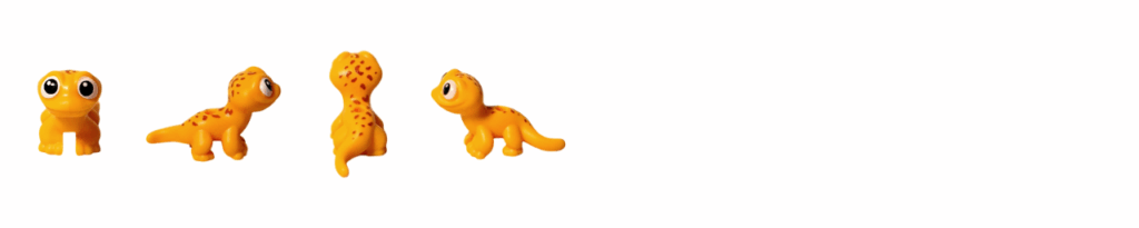 LEGO Friends 42668 ポップコーン 動物フィギュア 4アングル一覧（正面・右側面・背面・左側面）