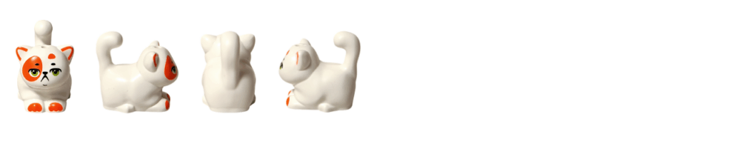 LEGO Friends 42668 チュロス 動物フィギュア 4アングル一覧（正面・右側面・背面・左側面）