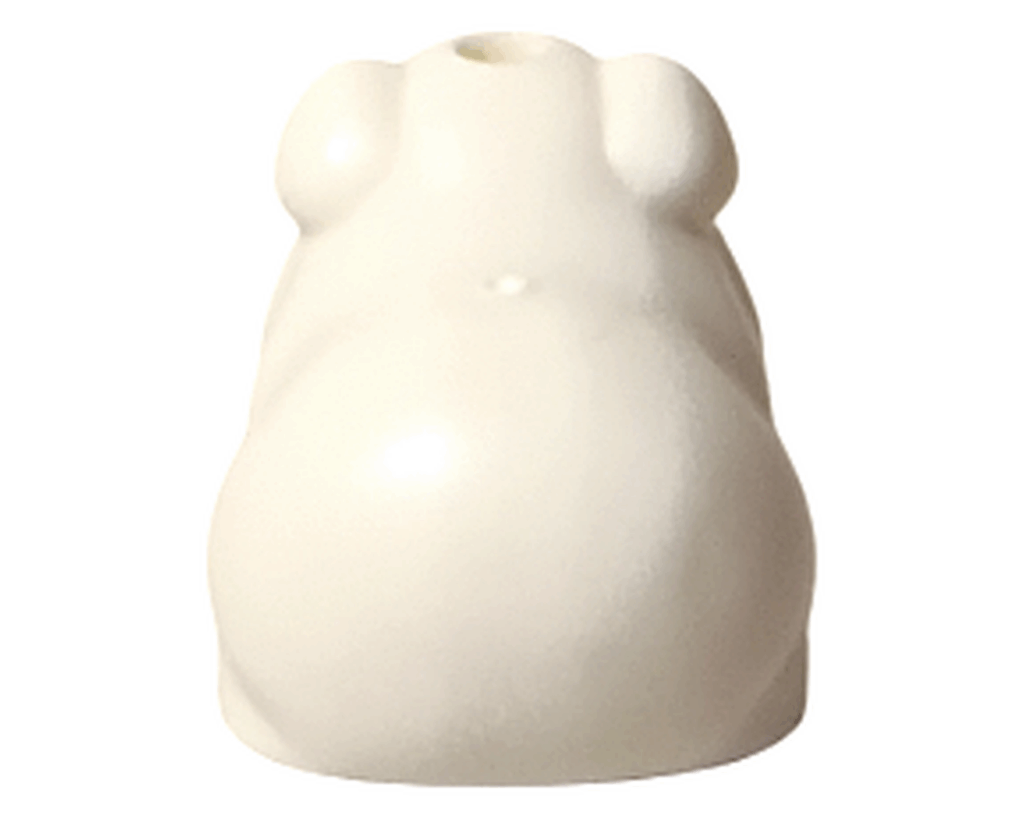 LEGO Friends 42668 モルモット 動物フィギュア 背面。白い背中がなめらかで、丸みのあるフォルムがかわいらしい後ろ姿。