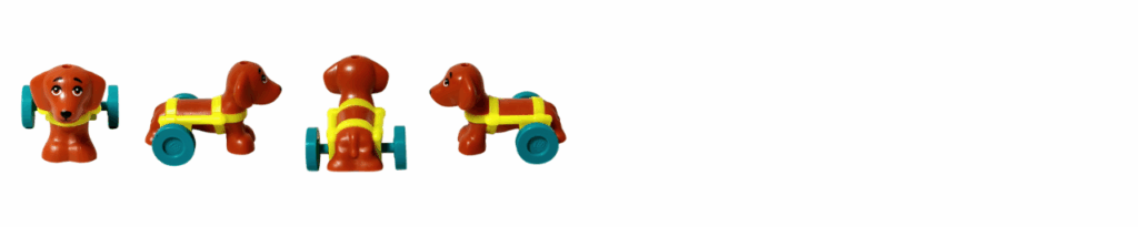 LEGO Friends 42668 ピクルス 動物フィギュア 4アングル一覧（正面・右側面・背面・左側面）