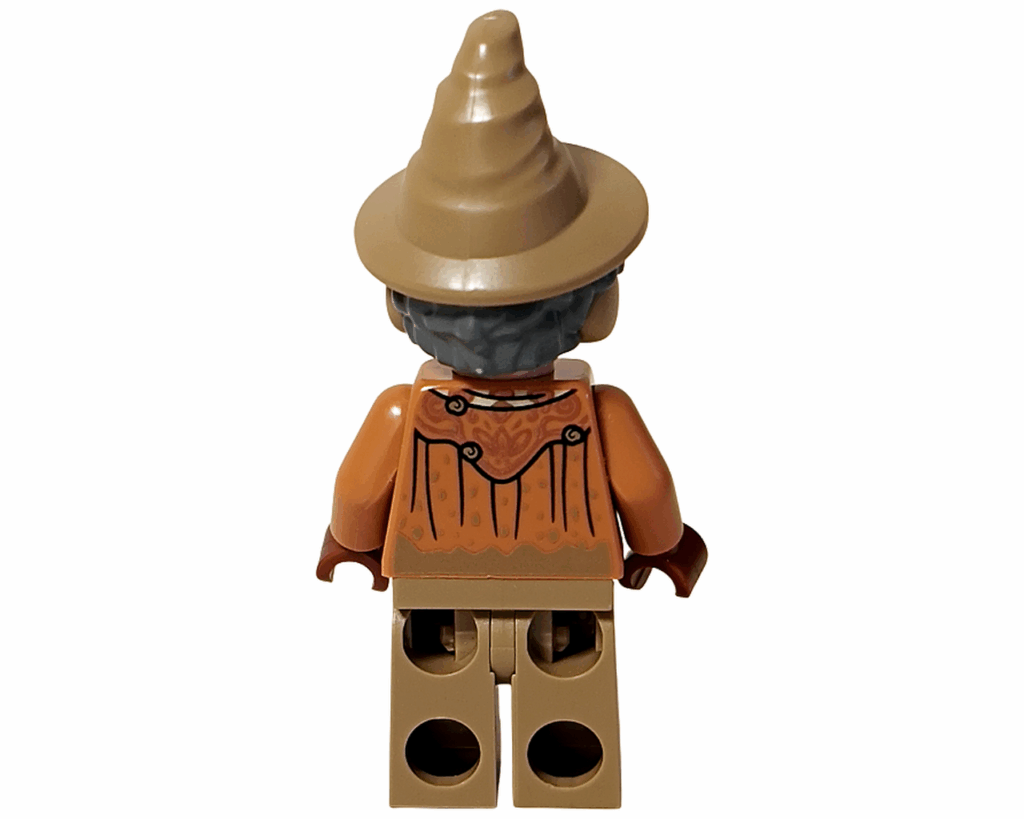 LEGO Harry Potter 76445 スプラウト先生 ミニフィグ背面。茶色のローブに黒いライン模様が入っている。