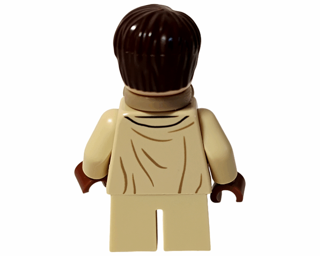 LEGO Harry Potter 76445 ネビル・ロングボトム ミニフィグ背面。生成りのローブがゆるやかに垂れている。