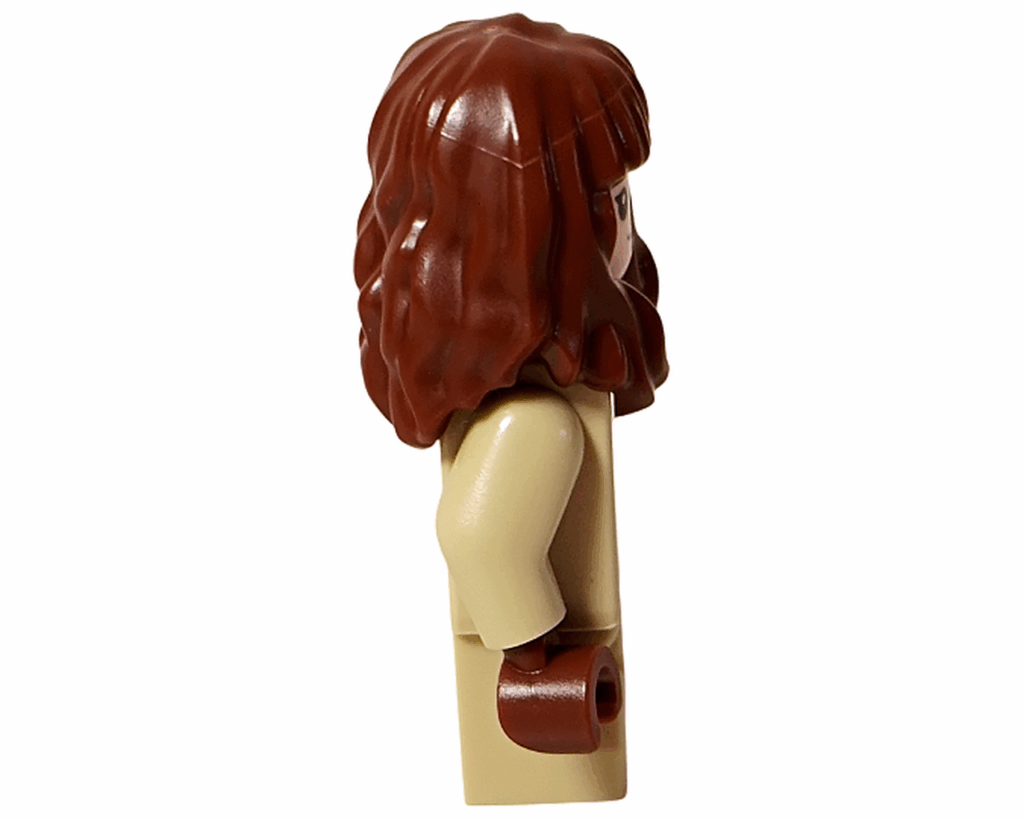 LEGO Harry Potter 76445 ハーマイオニー ミニフィグ右側。ウェーブの髪が肩に沿って流れる。