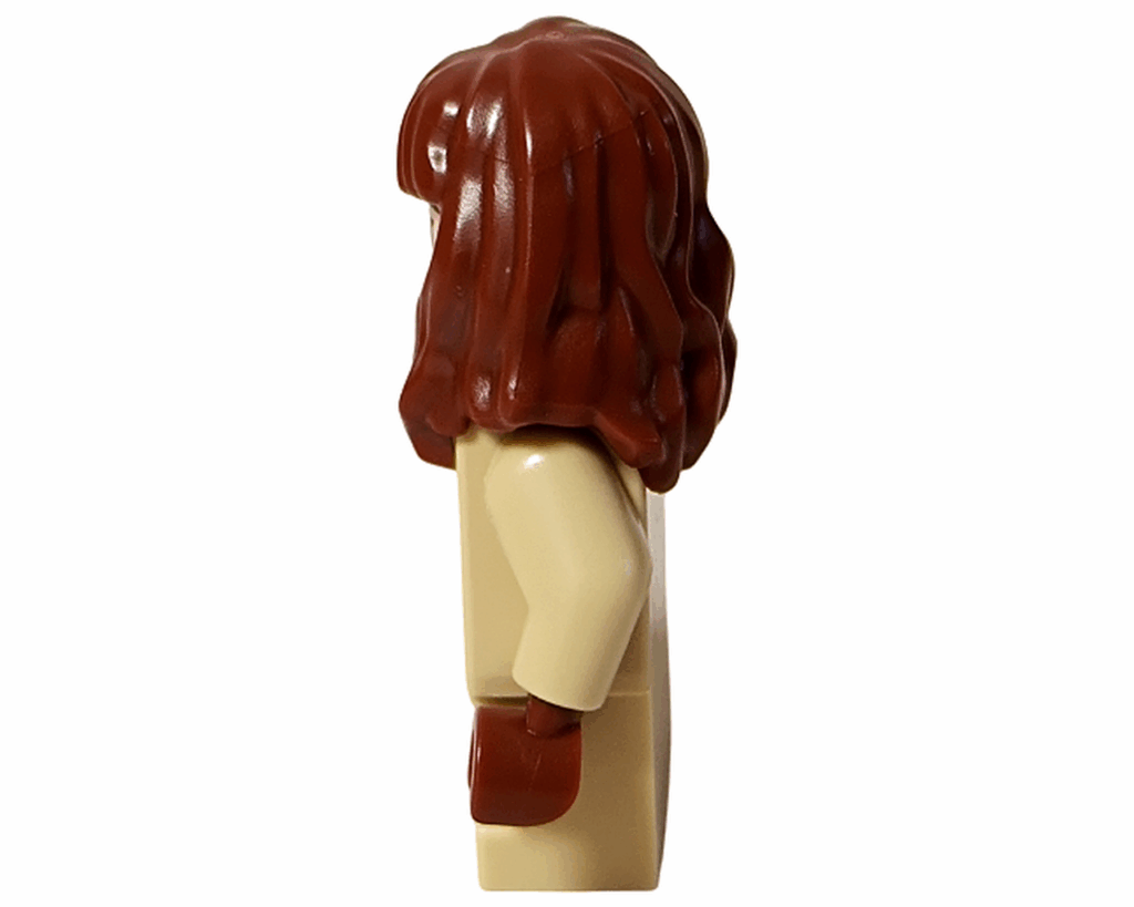 LEGO Harry Potter 76445 ハーマイオニー ミニフィグ左側。やや前に流れる髪のラインが見える。