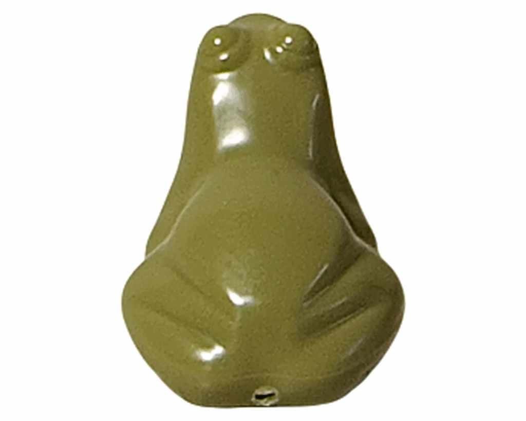 LEGO Harry Potter 76445 カエル（トレバー）フィギュア背面。オリーブグリーンの滑らかな背中。