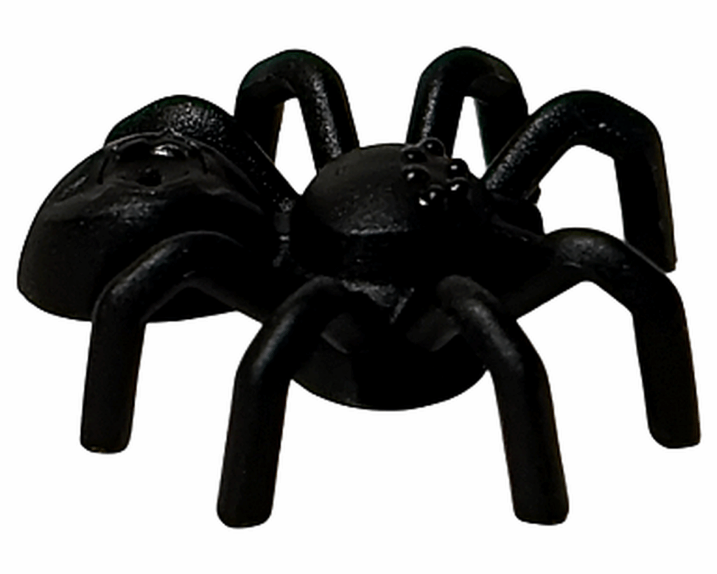 LEGO Harry Potter 76445 黒クモ フィギュア右側面。脚が広がり、ボディの丸みが見える。