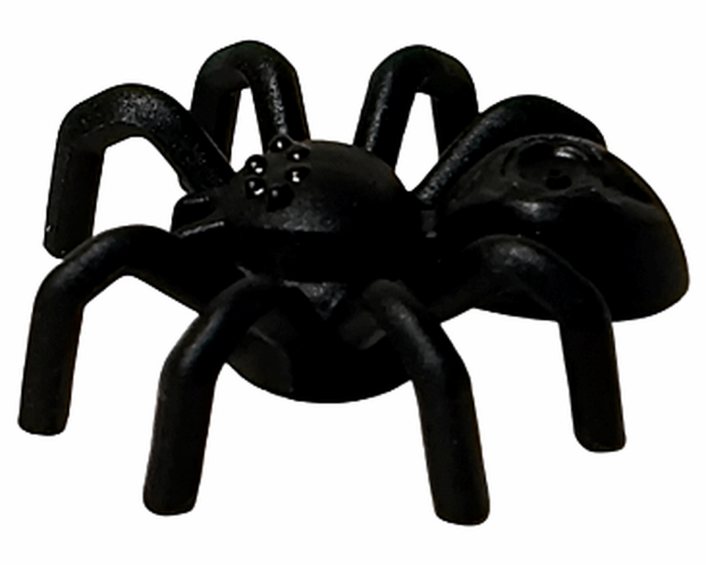 LEGO Harry Potter 76445 黒クモ フィギュア左側面。脚の角度と胴体の立体感がわかる。