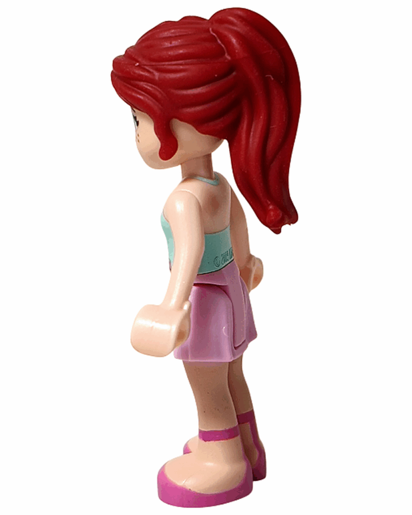 レゴ フレンズ 3939 ルームデコセット ミアのミニドール横姿。反対側から見たポーズ