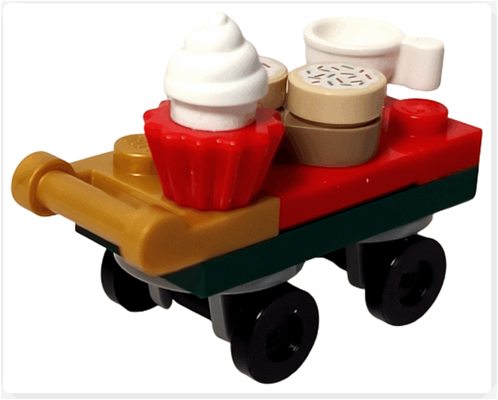 LEGO CITY 60475 Advent Calendar 2025(20日目)フードカートの背面。移動式カートらしいシンプルな後方アングル。