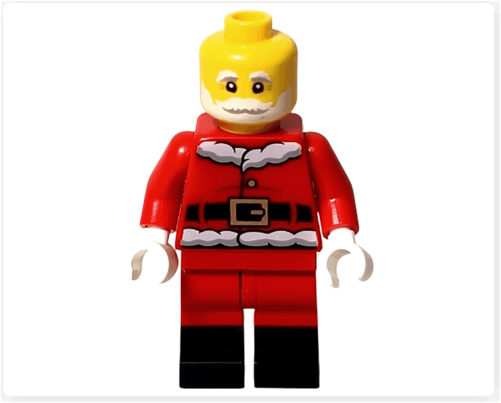 LEGO CITY 60475 Advent Calendar 2025(24日目)サンタクロースの帽子・あごヒゲ無しバージョン。頭部の優しい笑顔が見える状態のミニフィグ。