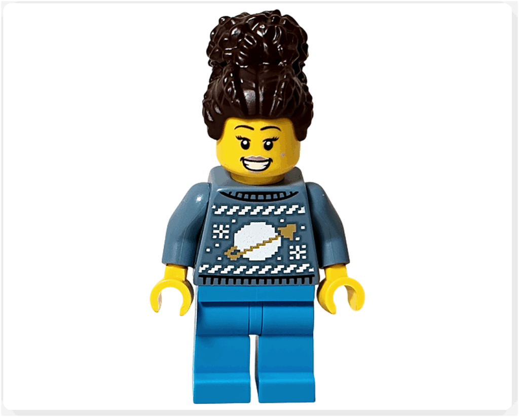 LEGO City 60475 Advent Calendar 2025 ミニフィグ（エイリアンぬいぐるみの女性・正面）