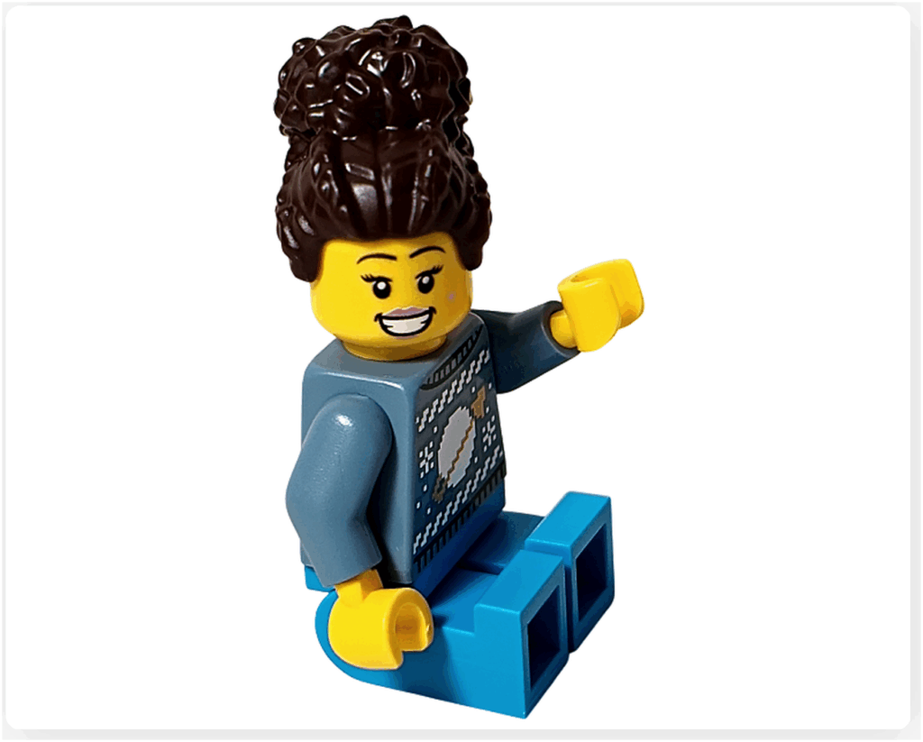 LEGO City 60475 Advent Calendar 2025 ミニフィグ（エイリアンぬいぐるみの女性・座りポーズ）