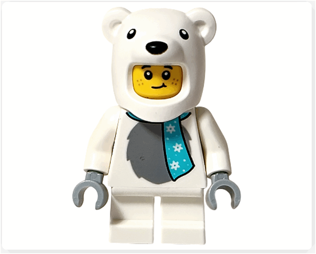 LEGO CITY 60475 Advent Calendar 2025 ホッキョクグマコスチュームの男の子 別表情（微笑み）