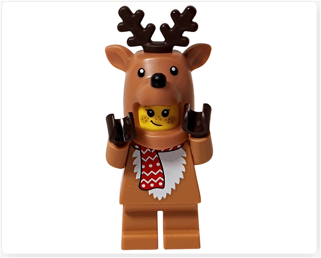 LEGO CITY 60475 Advent Calendar 2025 トナカイコスチュームの女の子 別表情 両手をあげたポーズ