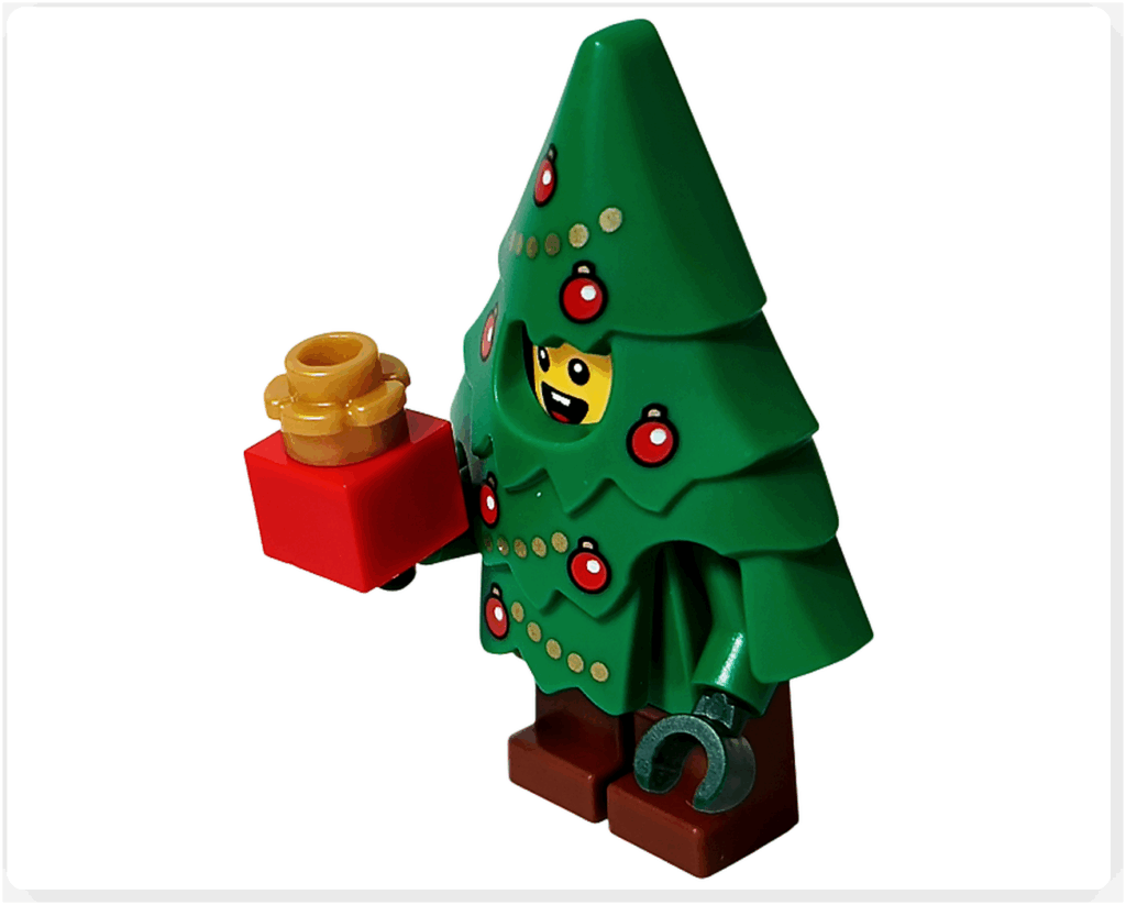 LEGO CITY 60475 Advent Calendar 2025 ツリーコスチュームの男の子 プレゼントを持った斜めポーズ