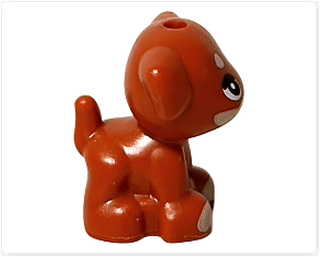 LEGO Friends 41758 アイラの右側面。しっぽと耳が丸く造形されている。