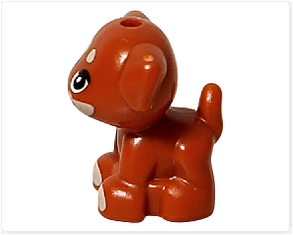 LEGO Friends 41758 アイラの左側面。頬の模様と口元のプリントが確認できる。