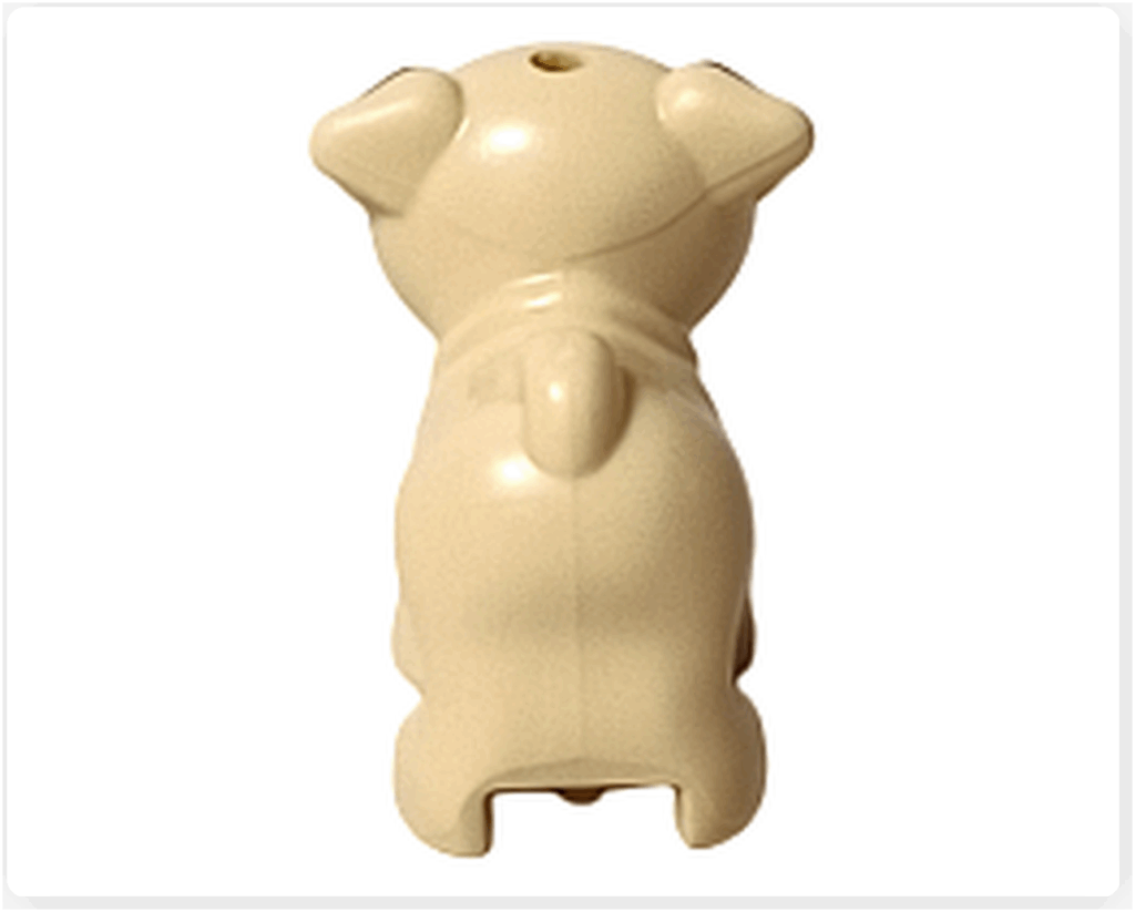 LEGO Friends 41758 ダンゴの右側面。ベージュのボディと小さなしっぽが見える。