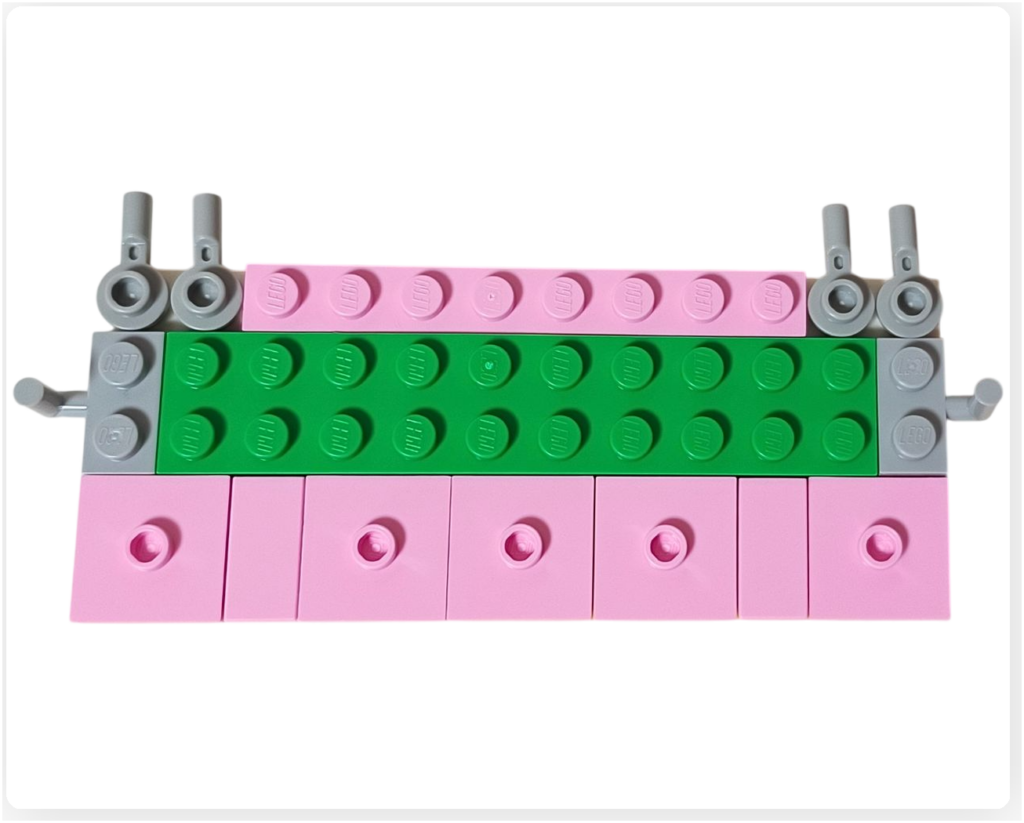 レゴ フレンズ 42661「ユニコーンと妖精のコスプレパーティー」メインステージ基礎の組立途中