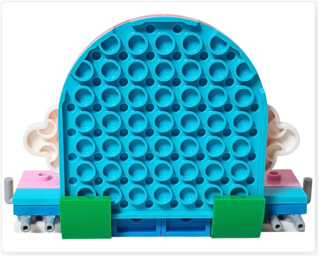 レゴ フレンズ 42661「ユニコーンと妖精のコスプレパーティー」ステージ背景パーツの裏面構造