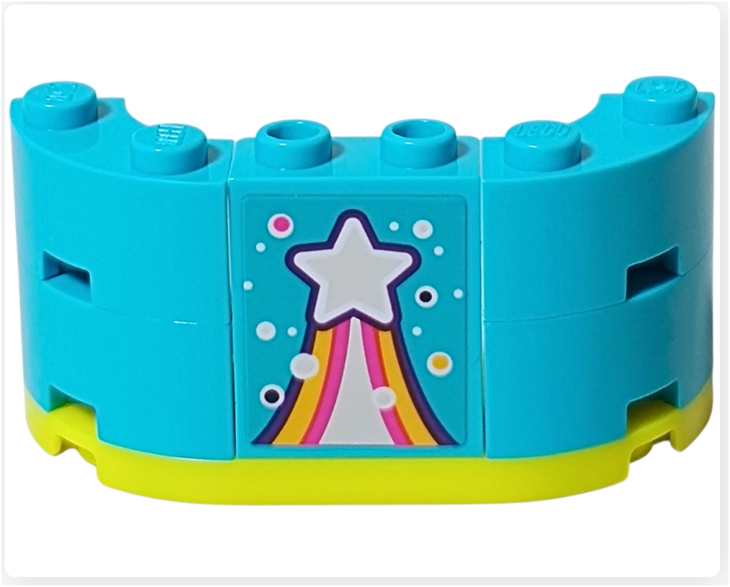 レゴ フレンズ 42661「ユニコーンと妖精のコスプレパーティー」DJブース 正面 星と虹のデザインパネル