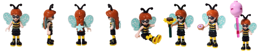 レゴ フレンズ 42661「ユニコーンと妖精のコスプレパーティー」オータム ミニドール ハチのコスプレ 各ポーズ一覧 サムネイル