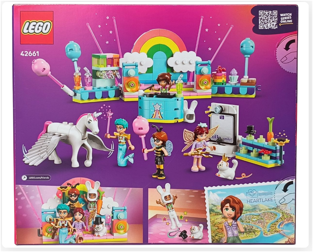レゴ フレンズ 42661「ユニコーンと妖精のコスプレパーティー」パッケージ背面