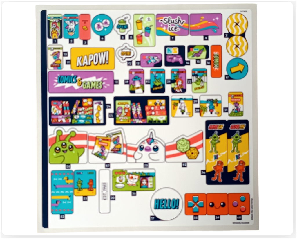 レゴ フレンズ 42674「コミックショップとゲームセンター」ステッカーシート