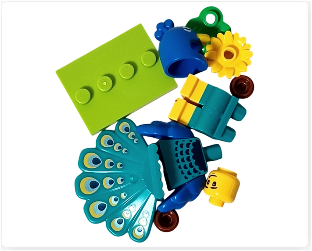 レゴ コレクタブル 71051「ミニフィギュア シリーズ28」クジャクのコスチューム パーツ構成