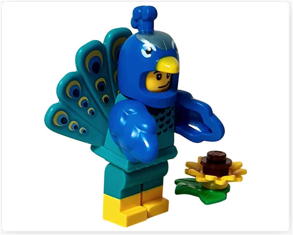 レゴ コレクタブル 71051「ミニフィギュア シリーズ28」クジャクのコスチューム 花付き