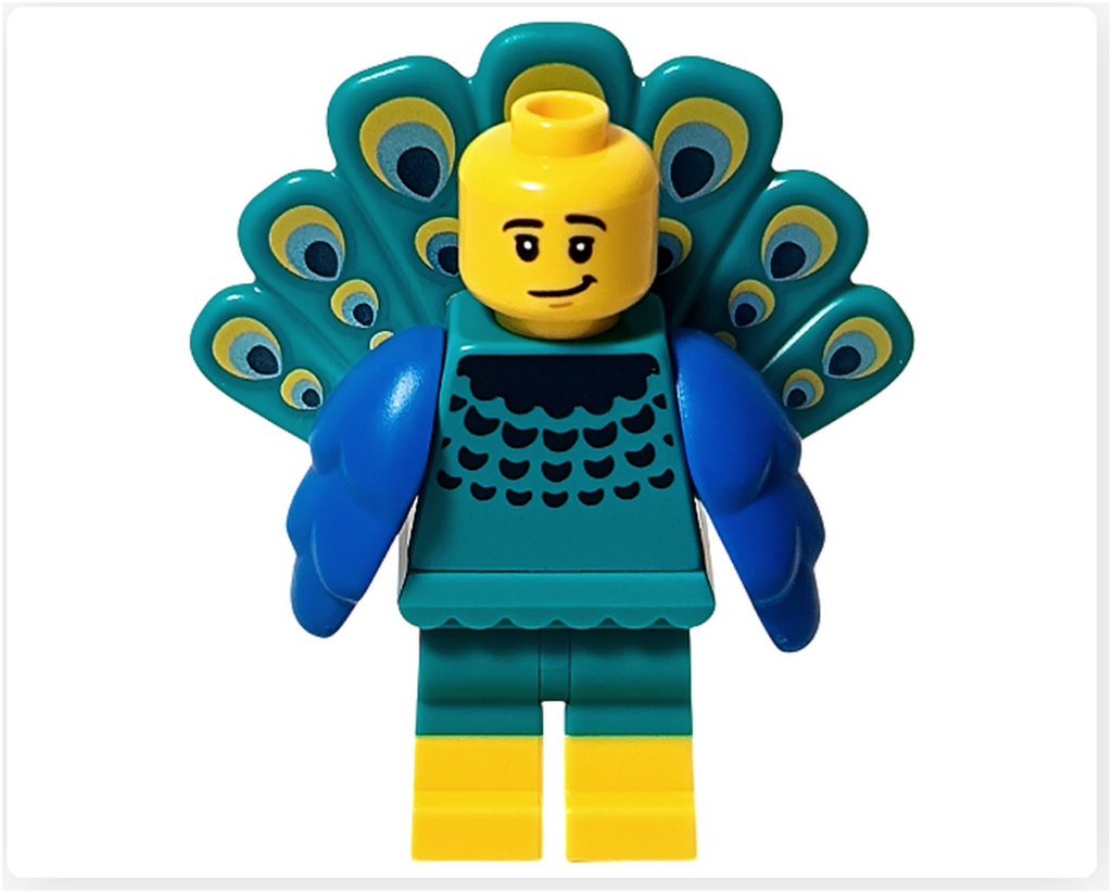 レゴ コレクタブル 71051「ミニフィギュア シリーズ28」クジャクのコスチューム 被り物なし