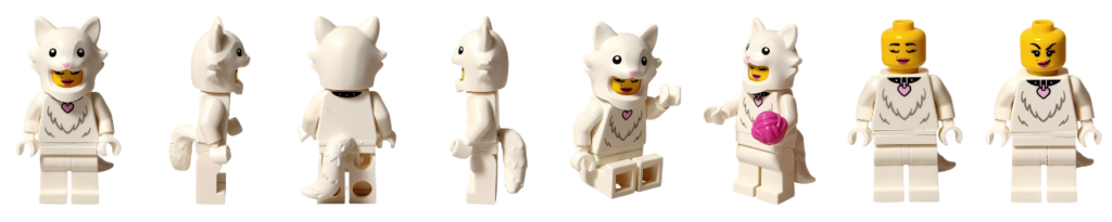 レゴ コレクタブル 71051「ミニフィギュア シリーズ28」ふわふわネコちゃんのコスチューム 各ポーズ一覧