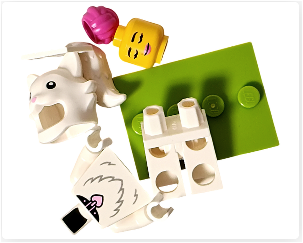 レゴ コレクタブル 71051「ミニフィギュア シリーズ28」ふわふわネコちゃんのコスチューム パーツ構成