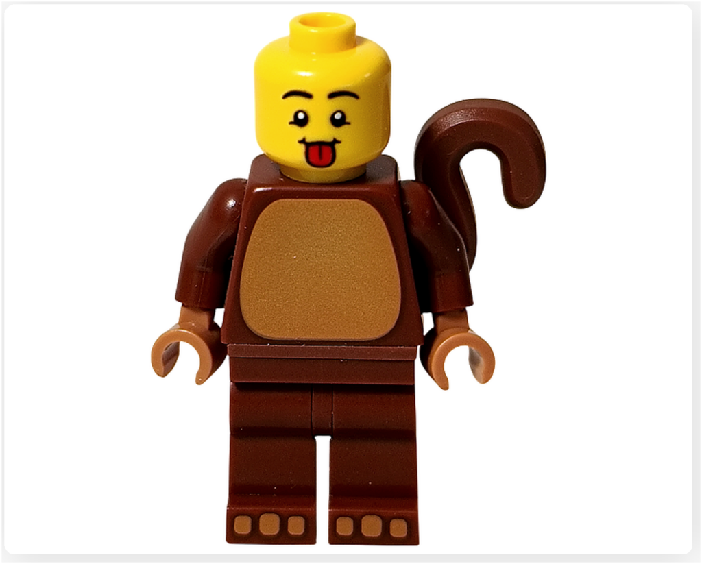 レゴ コレクタブル 71051「ミニフィギュア シリーズ28」サルのコスチューム 被り物なし 表情A